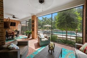 floor to ceiling windows in modern home
